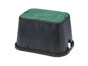 14 In. X 19 In. Rectangular Black & Green Valve Box With Cover Model 113bc