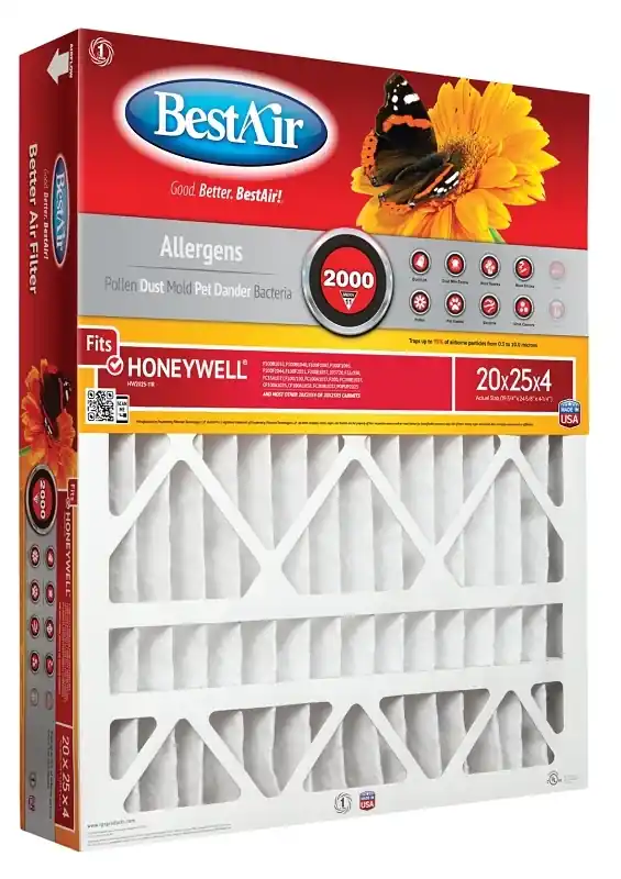 20 In. W X 25 In. H X 4 In. 11 Merv Pleated Air Filter 1 Pk