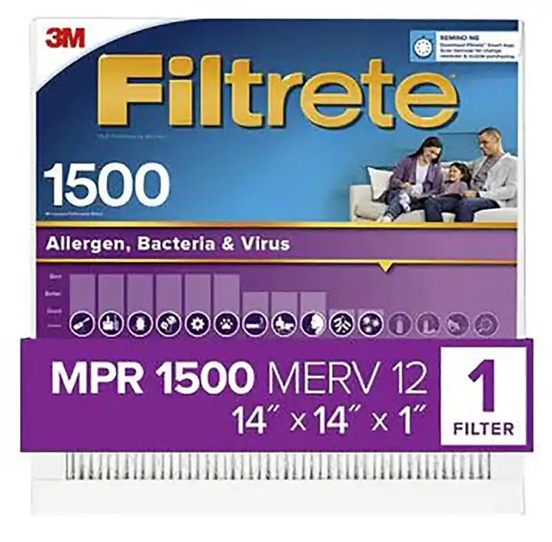 14 In. W X 14 In. H X 1 In. 1500 Mpr Pleated Air Filter 1 Pk