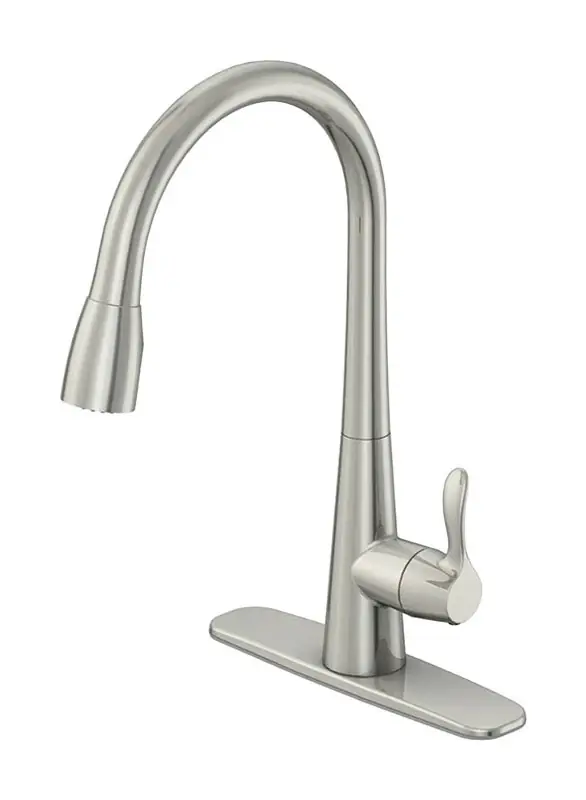 Vela One Handle Brushed Nickel Pull-down Kitchen Faucet Model 3978-k104