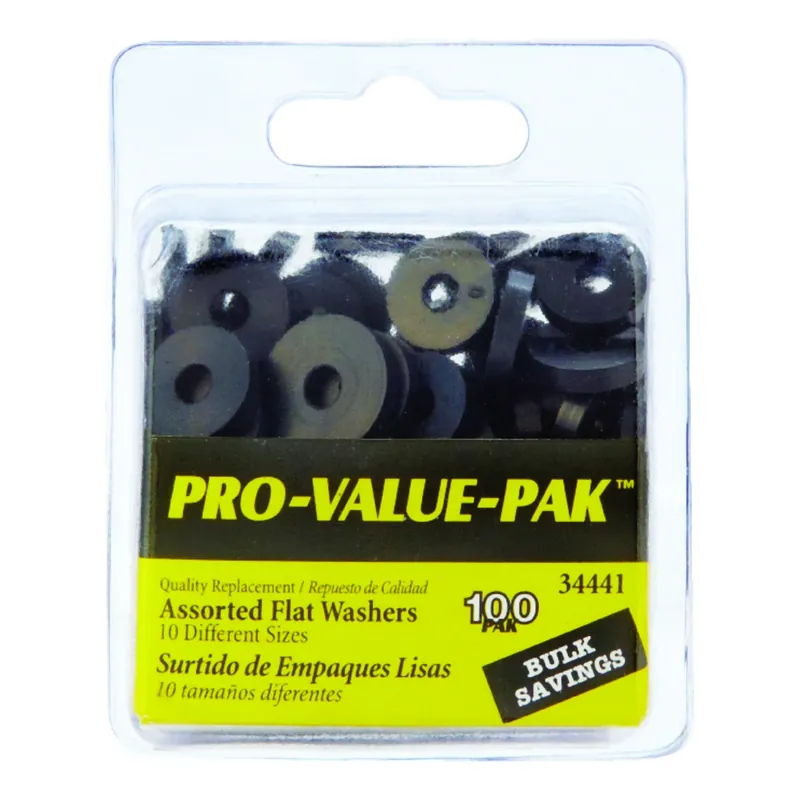 0.00 In. D Rubber Assorted Washer 100 Pk