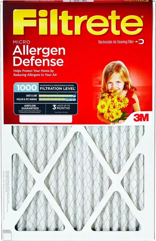 24 In. W X 18 In. H X 1 In. Polyester 1000 Mpr Pleated Allergen Air Filter 1 Pk