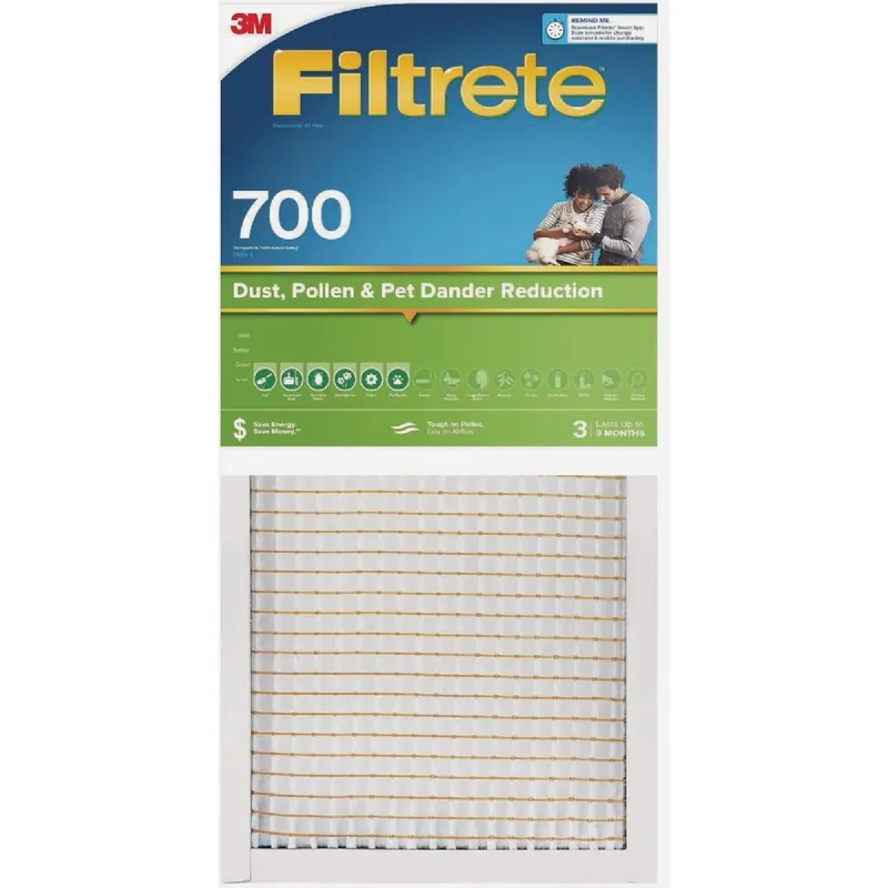 16 In. W X 20 In. H X 1 In. Polypropylene 700 Mpr Pleated Air Filter 1 Pk