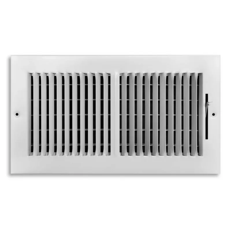 6 In. H X 12 In. W 2-way Powder Coat White Steel Wall/ceiling Register