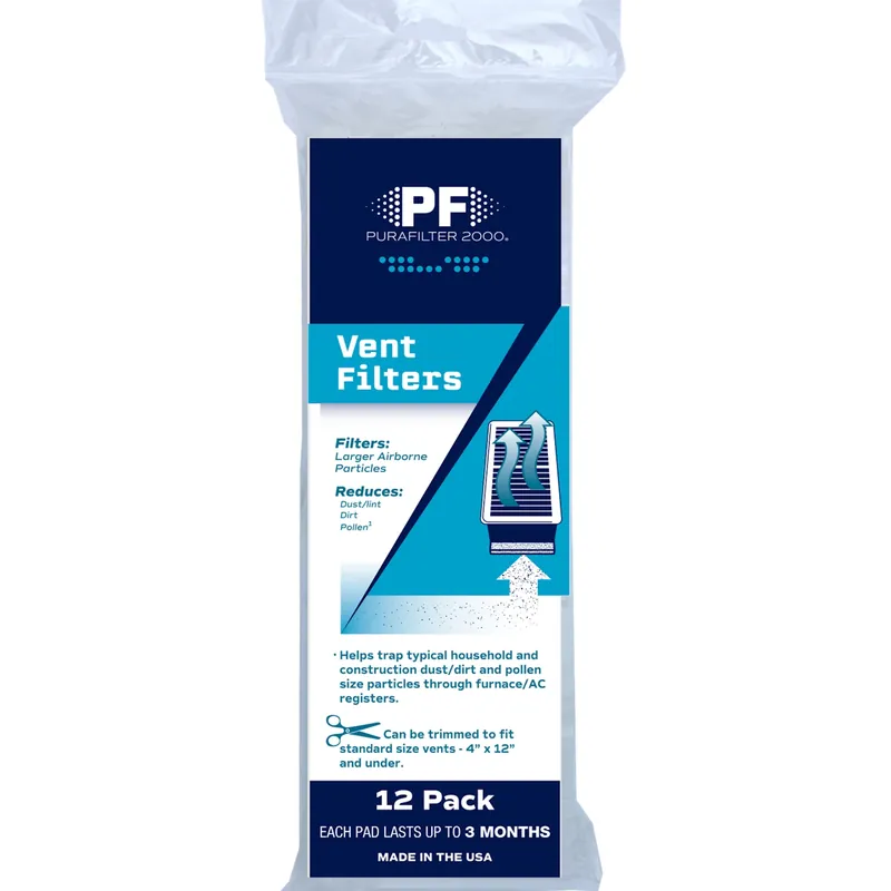 Purafilter 2000 12 In. H X 4 In. W Rectangular Vent Filter 12 Pk