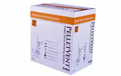 Pellet Stove Chimney Venting Kit, Through-wall, 3 In.