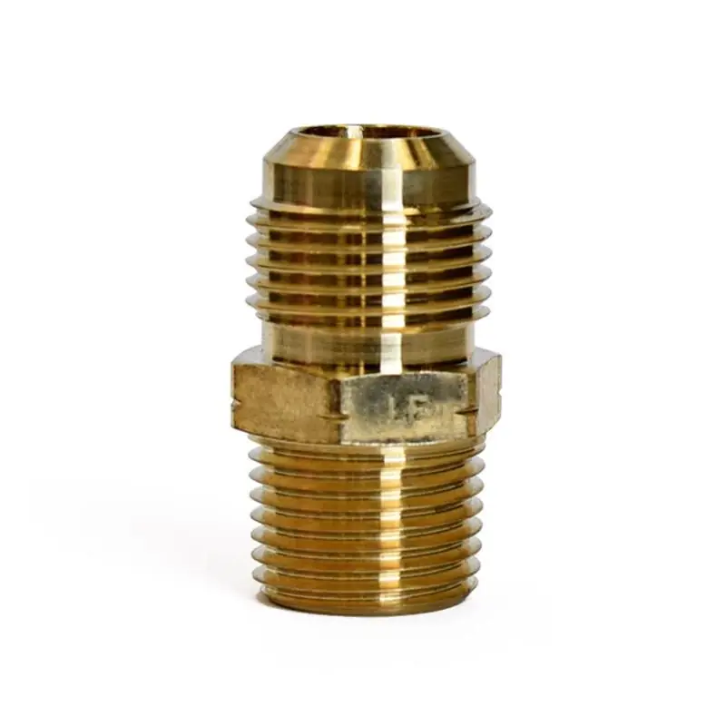 5/8 In. Flare X 1/2 In. D Male Brass Adapter - Lead-free, High Pressure