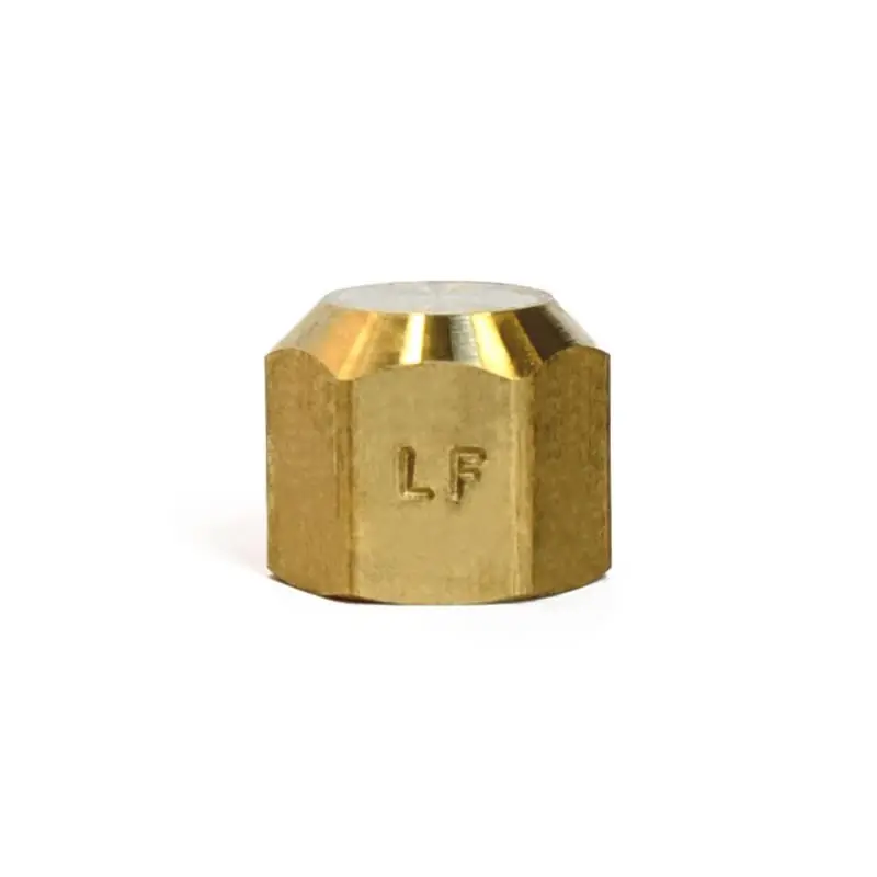 3/8 Inch Flare Brass Cap For Plumbing - Maximum Pressure 1000 Psi