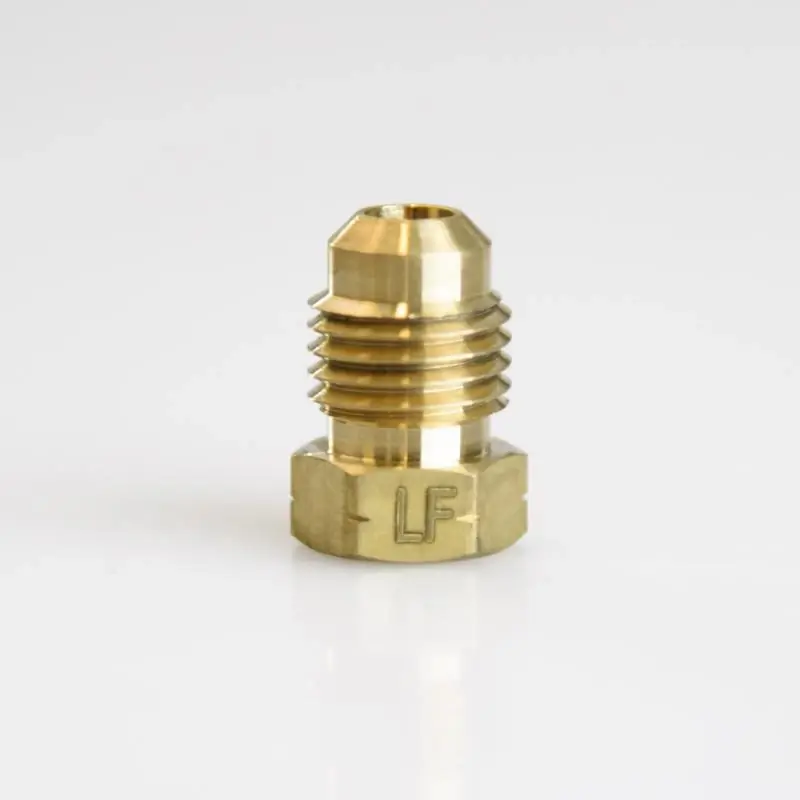 1/4 Inch Flare Brass Hex Plug For Copper And Aluminum Pipes - Model 6jc050810721020