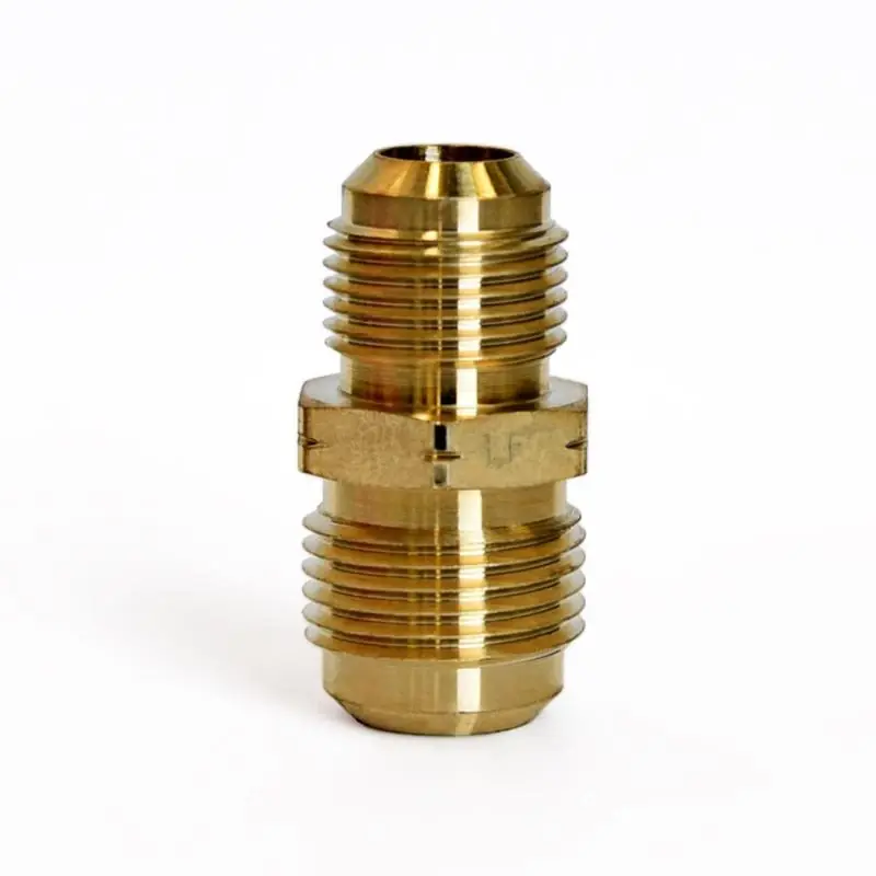 5/8 In. Flare X 1/2 In. D Flare Yellow Brass Union - High Pressure
