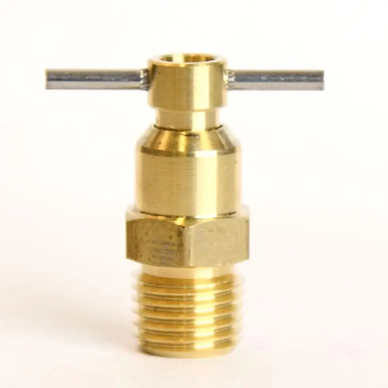 1/4 Inch Brass Needle Drain Cock - Full Port, Lead-free, Male End