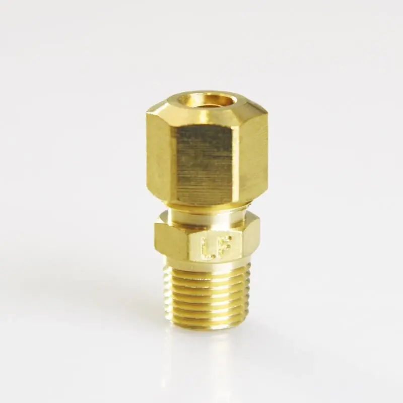 1/4 In. Compression X 1/8 In. D Mpt Brass Connector For Plumbing Applications