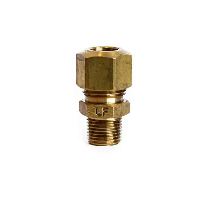 5/8 In. Compression X 1/8 In. D Mpt Brass Connector For Plumbing Applications