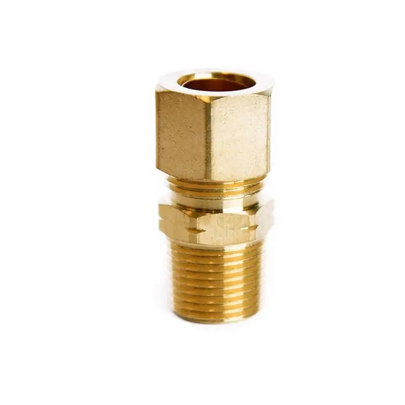 1/2 In. Compression X 3/8 In. D Male Brass Connector - Durable Plumbing Fitting