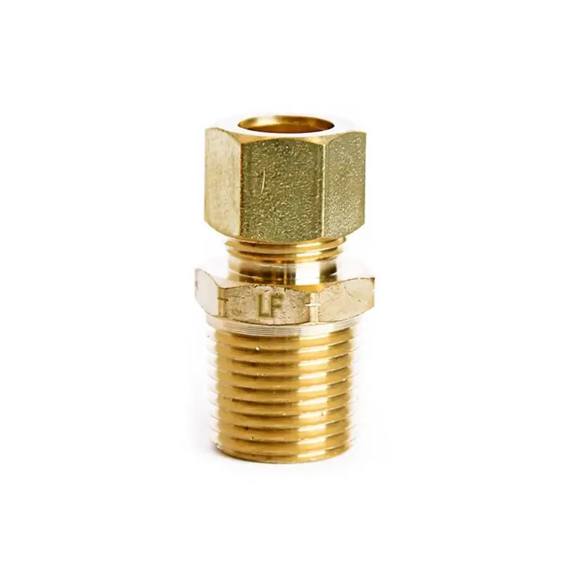1/2 In. Compression X 1/2 In. D Male Brass Connector For Plumbing Applications