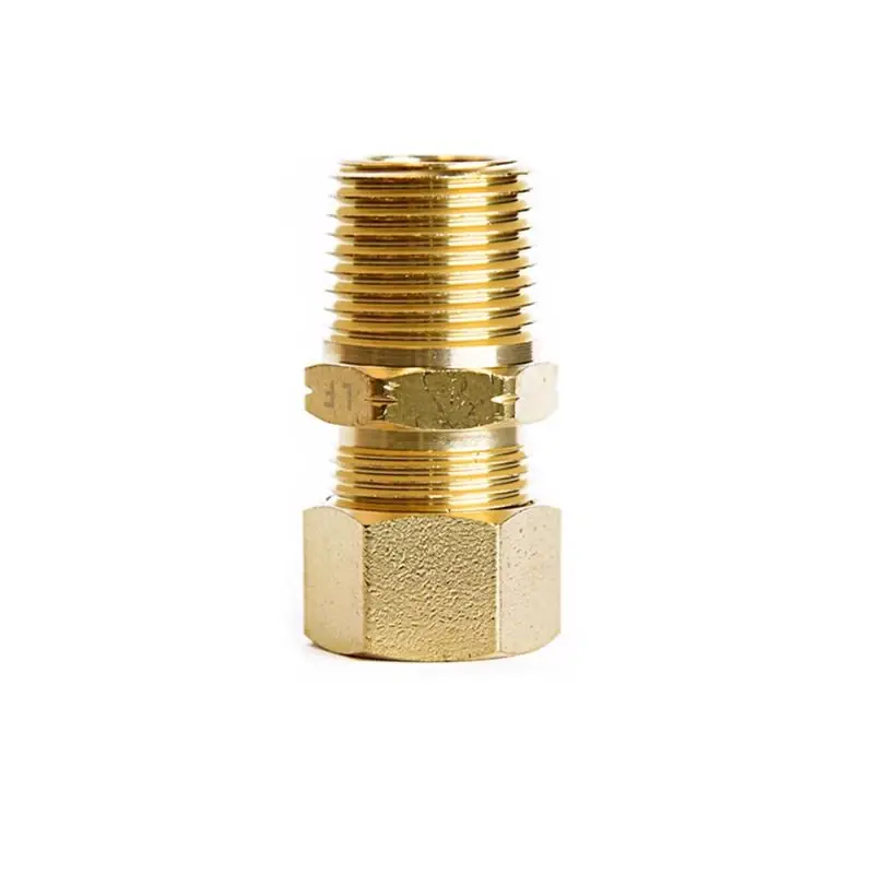 5/8 In. Compression X 1/2 In. D Male Brass Connector For Plumbing Applications