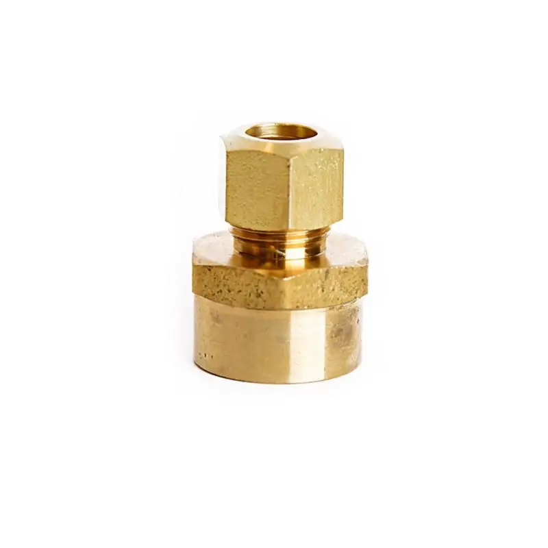 3/8 In. Compression X 1/2 In. D Female Brass Coupling - Durable Plumbing Fitting