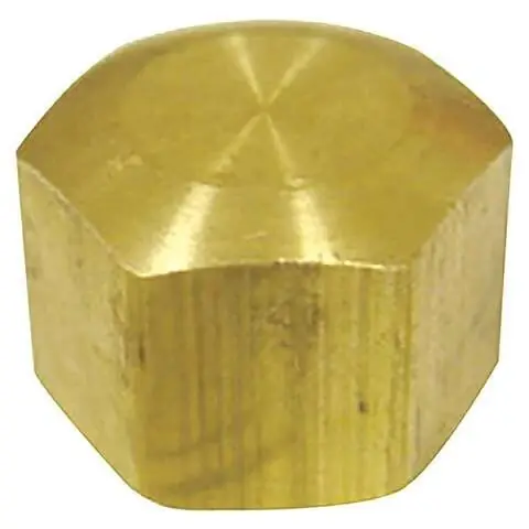 1/4 Inch Compression Brass Cap For Plumbing - Lead-free, 400 Psi, Ansi Certified