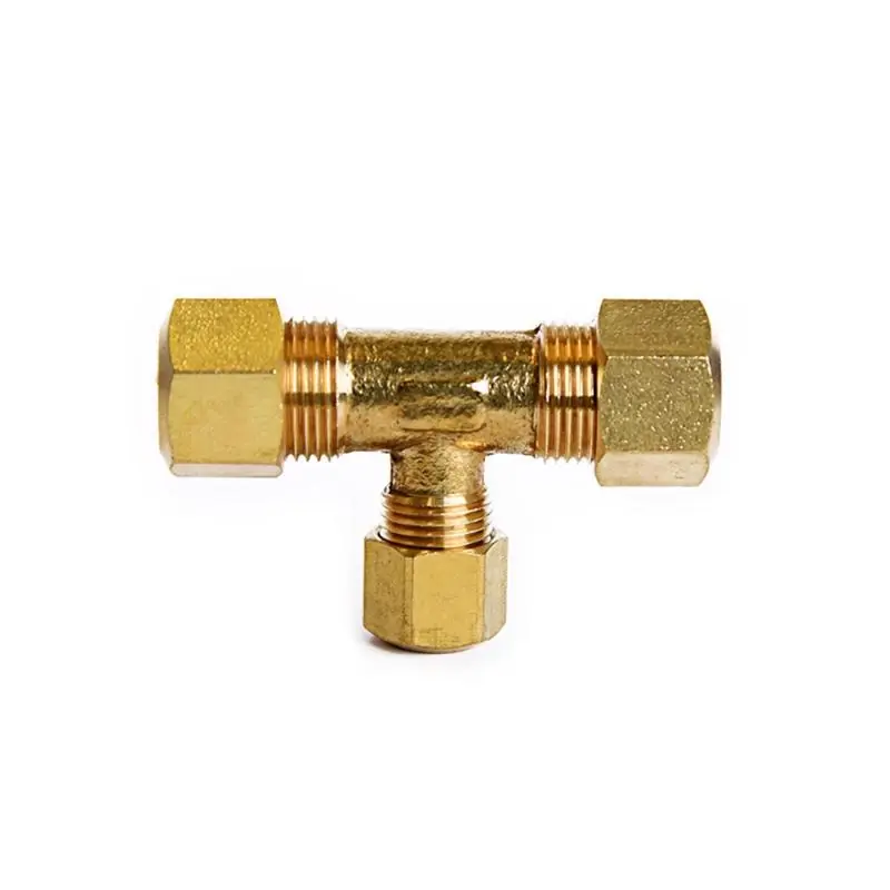 3/8 In. Compression X 3/8 In. D Compression Brass Tee Fitting