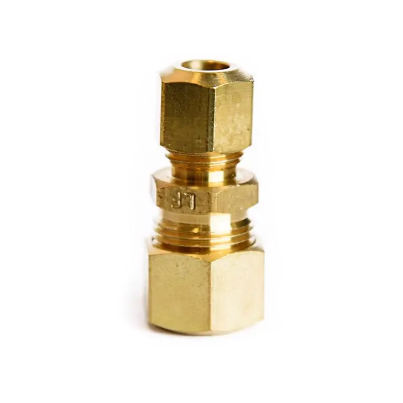 3/8 In. Compression X 1/4 In. D Compression Yellow Brass Reducing Union