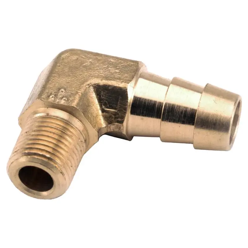 3/8 In. Hose Barb X 1/4 In. D Mip Brass 90 Degree Elbow Fitting
