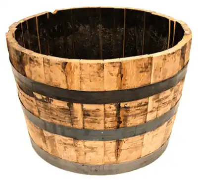 25.5-in W X 17.5-in H Rustic/weathered Oak Wood Rustic Barrel