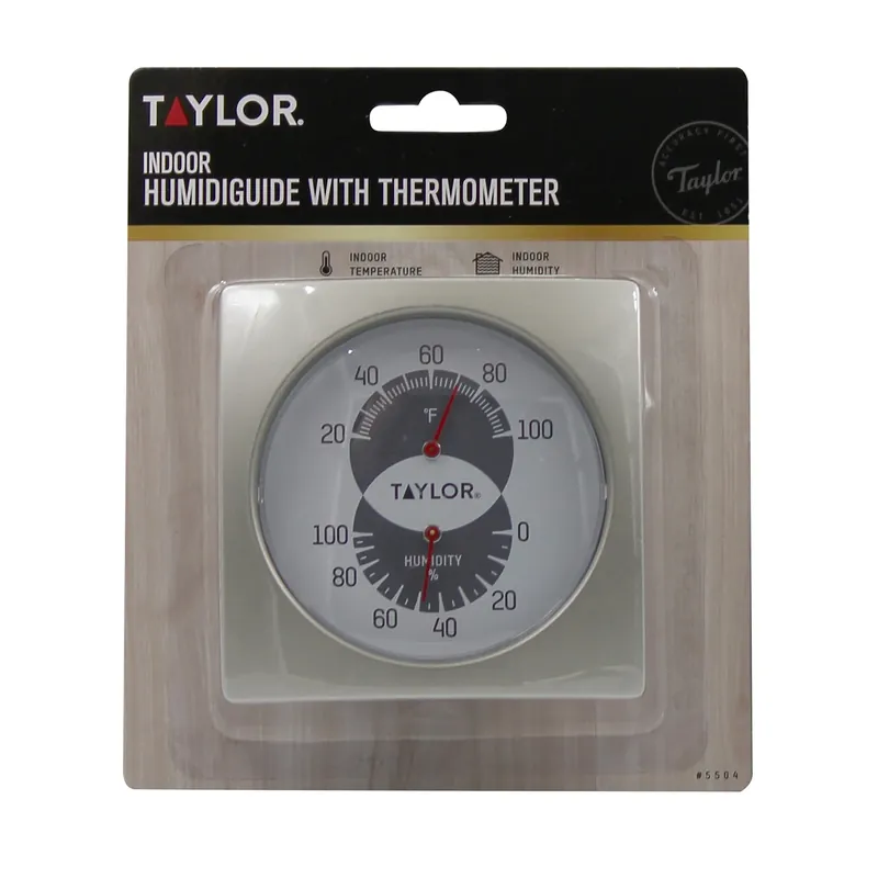 5504 Fahrenheit Analog Hygrometer & Thermometer - 20 To 100 F Range