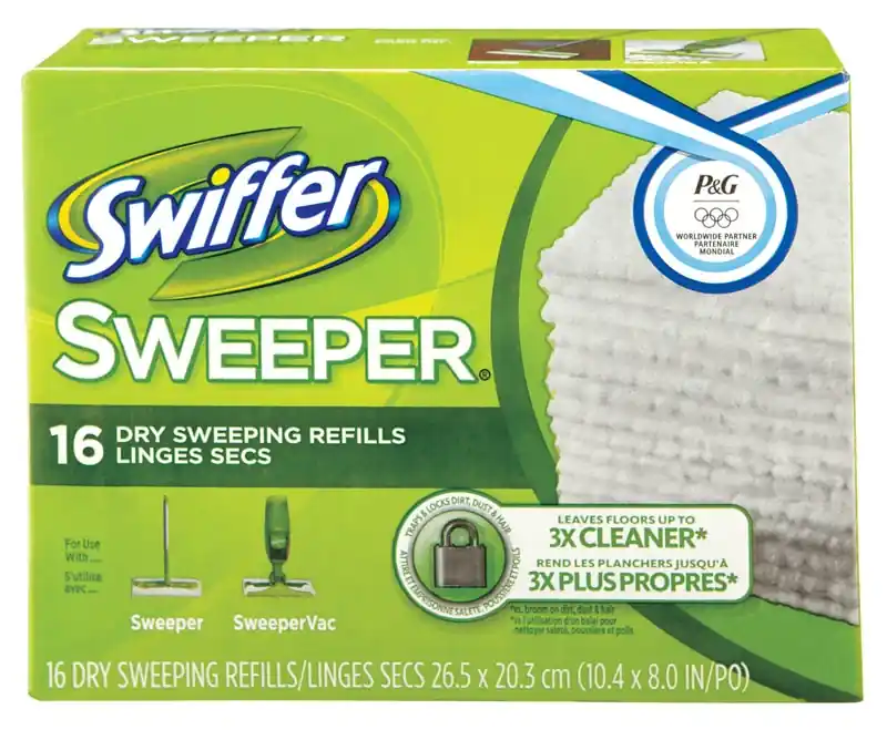 Sweeper 5.4 In. Dry Microfiber Dust Mop Refill 16 Pk
