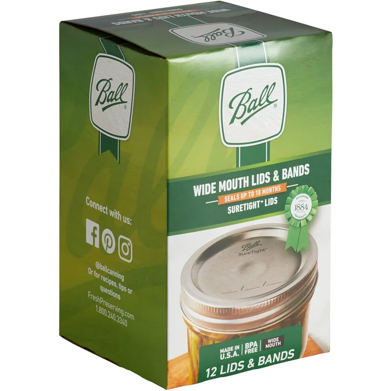 Wide Mouth Canning Lids And Bands 12 Pk