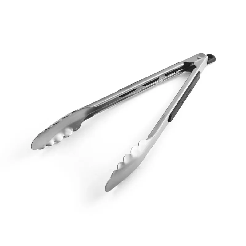 Silver Silicone/stainless Steel Tongs