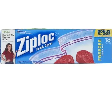Ziploc Easy Open Tabs 1 Gal Clear Freezer Bag 14 Pk