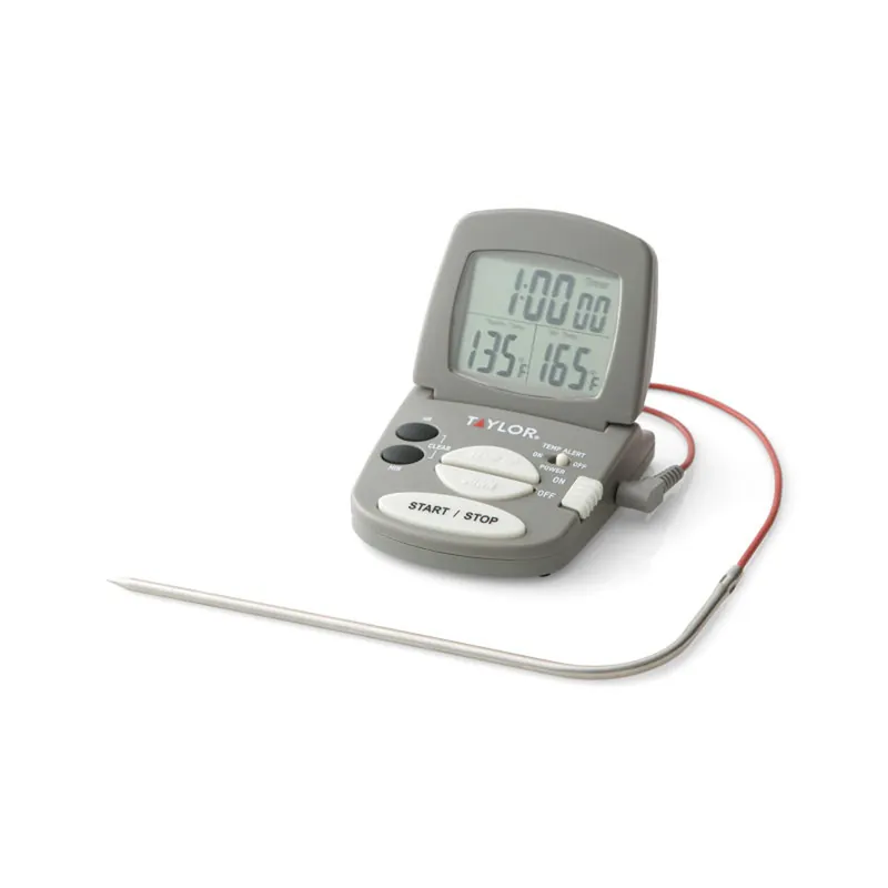 Oven Thermometer, With Meat Probe & Timer, Digital, Magnetic, 2 Aaa