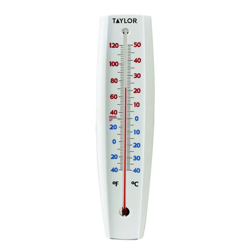 Big & Bold White Outdoor Tube Thermometer, 15 X 3-in.