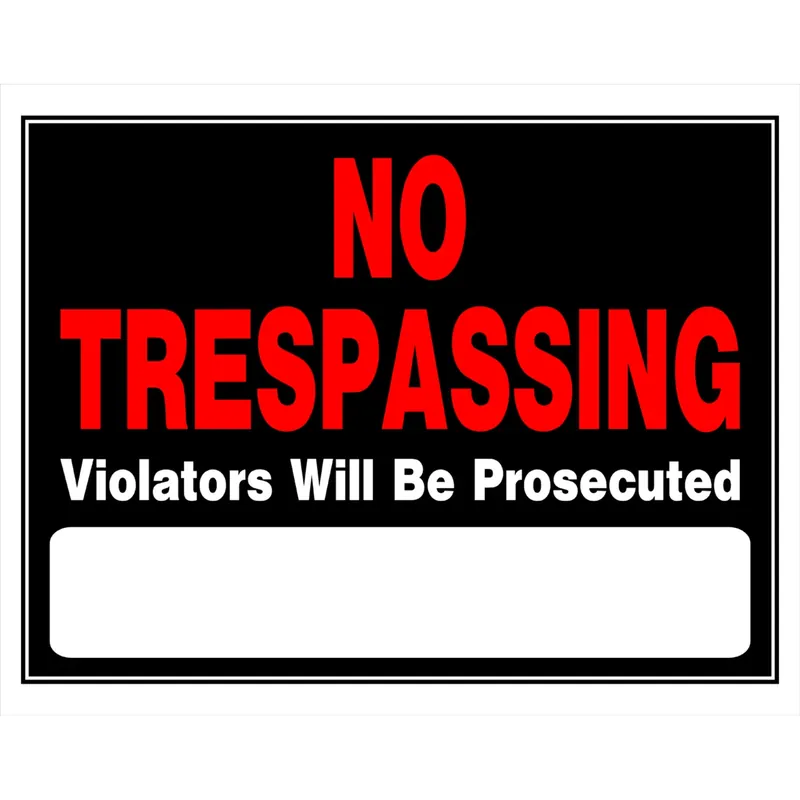 No Trespassing Violators Will Be Prosecuted Sign, 15 X 19-in.