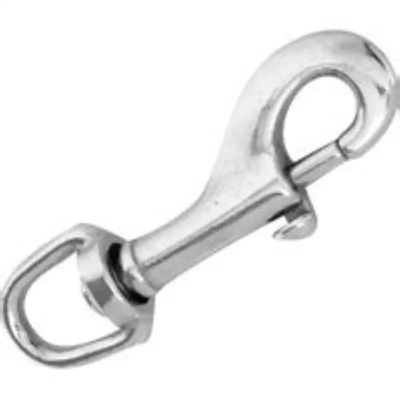 Die Cast Zinc With Nickel Finish Swivel Round Eye Bolt Snap, 3/4 In.
