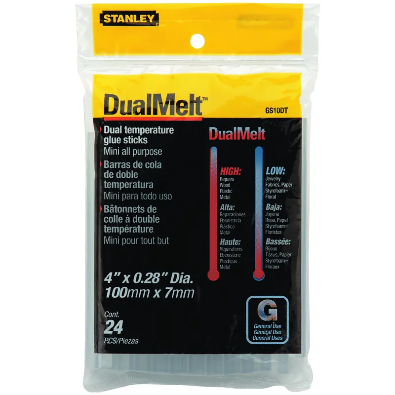 0.3 In. D X 4 In. L Mini Glue Sticks Clear 24 Pk