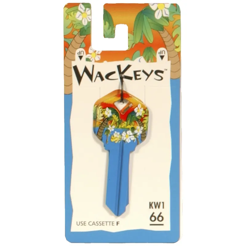 Wackey Tropical House/office Universal Key Blank Single Black