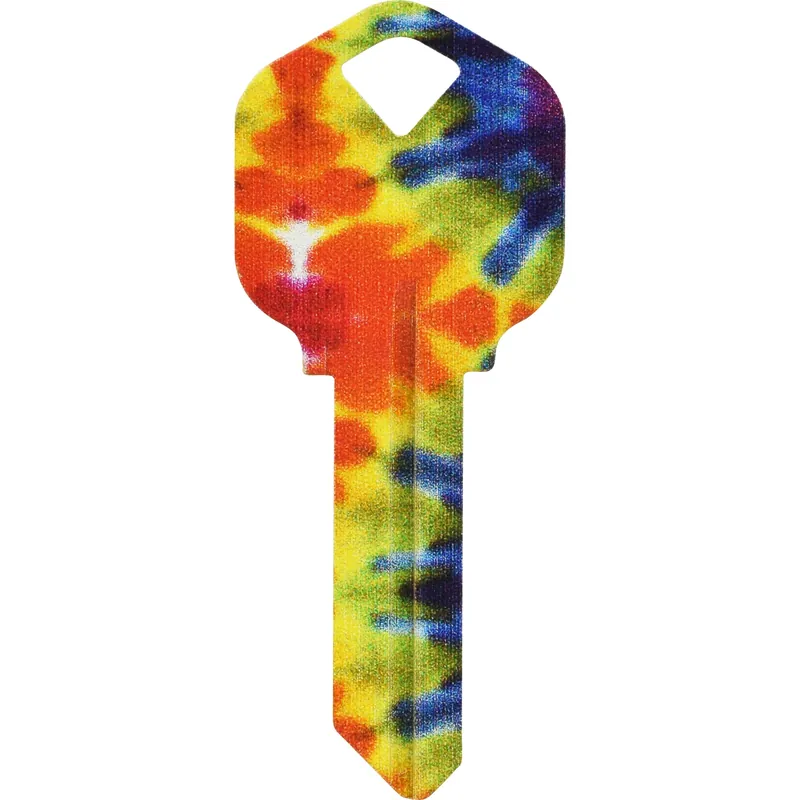 Wackey Tie-dyed House/office Universal Key Blank Single
