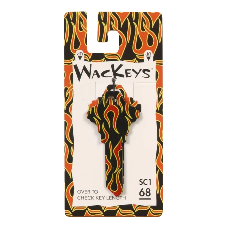 Wackey Flames House/office Universal Key Blank Single
