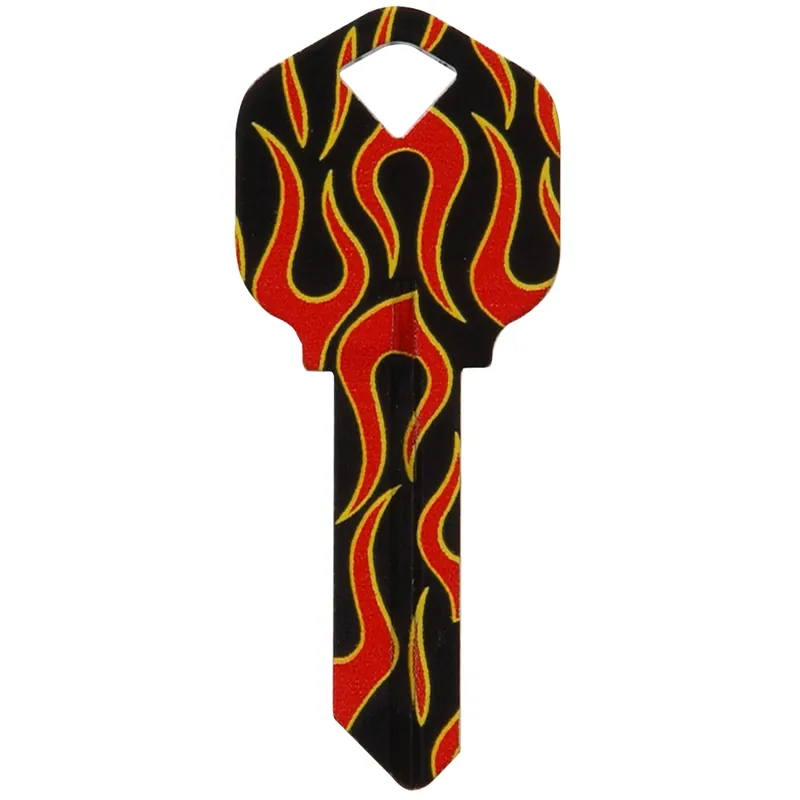 Wackey Flames House/office Universal Key Blank Single