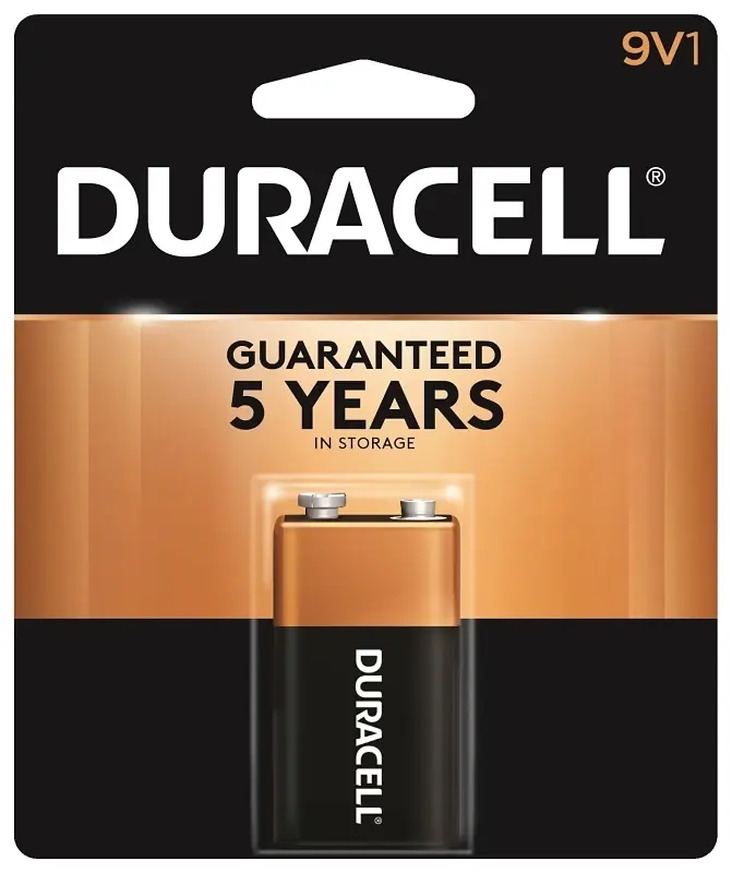 Coppertop 9-volt Alkaline Batteries 1 Pk Carded