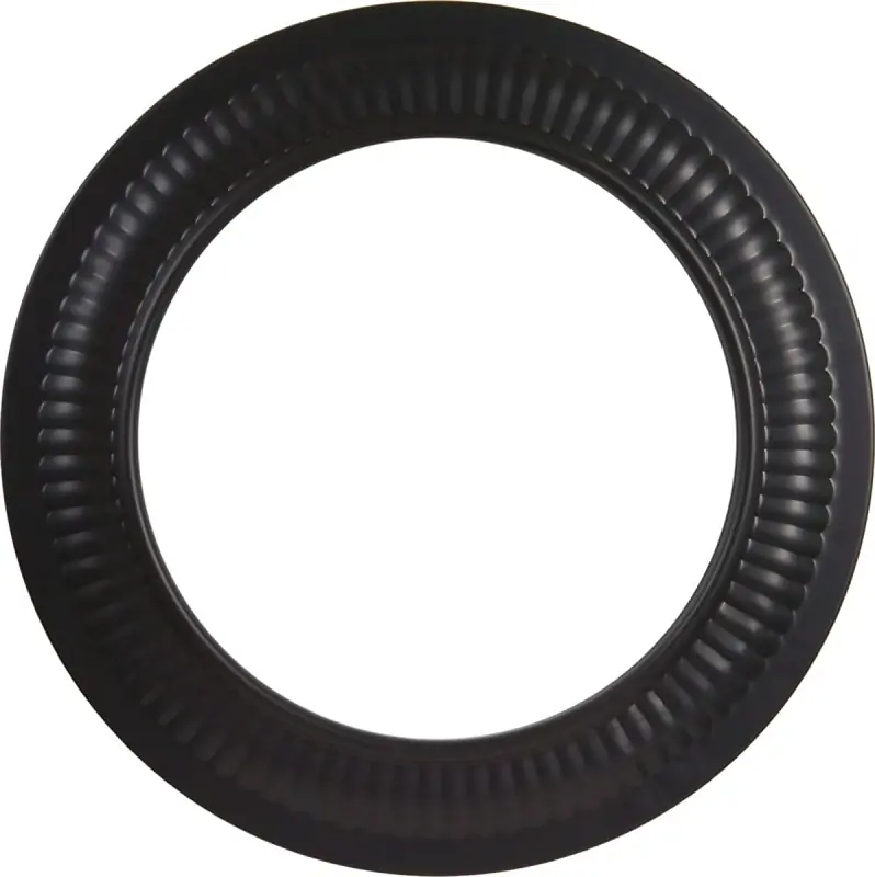 Black Stove Pipe Trim Collar, 24 Gauge, 8 In.