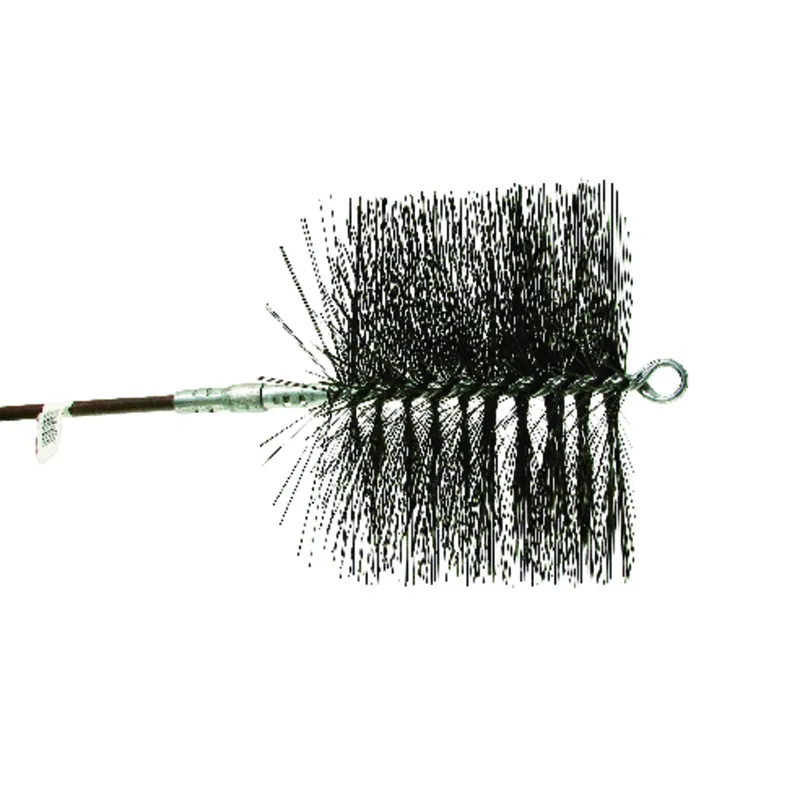 6 In. Round Oil Tempered Chimney Brush For Efficient Cleaning
