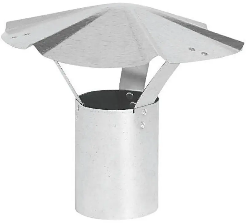 6 Inch Galvanized Shanty Cap - Square And Round Vent Cap By Gray Metal Products