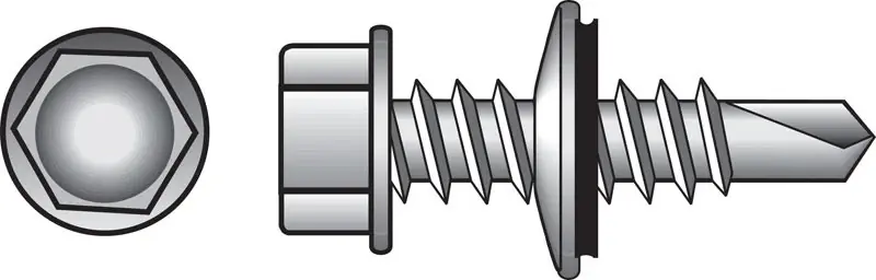 No. 10 Ga. X 3/4 In. L Hex Hex Washer Head Self-drilling Screws 1 Pk