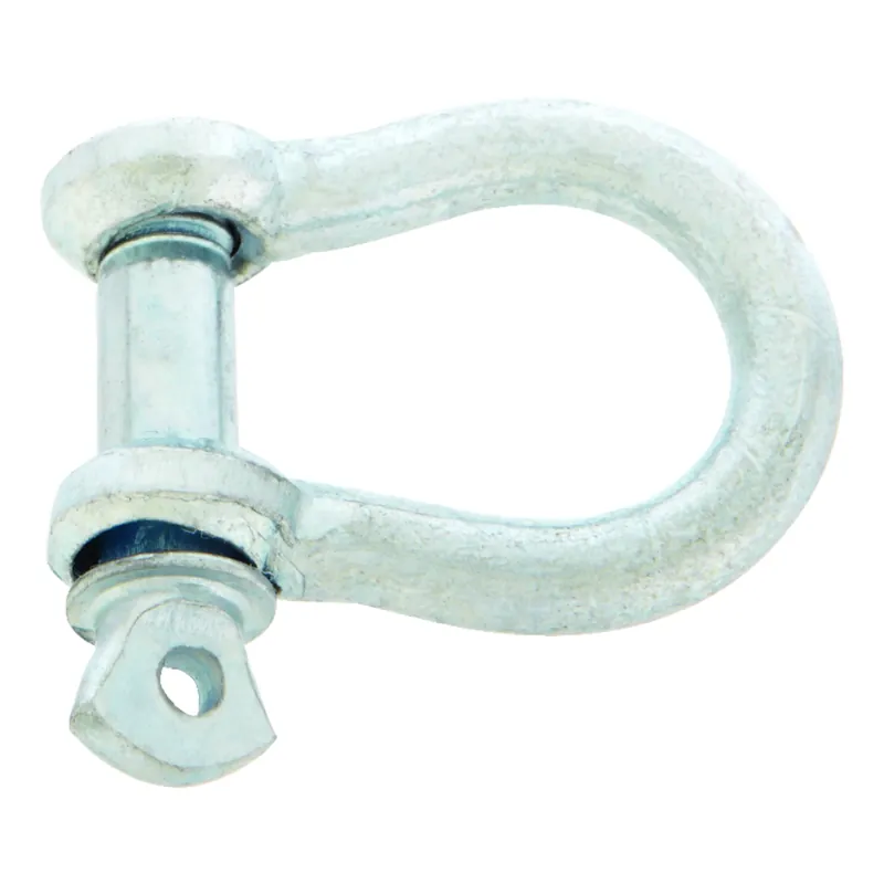 Anchor Shackle With Pin, Zinc Plated, 1/4 In.