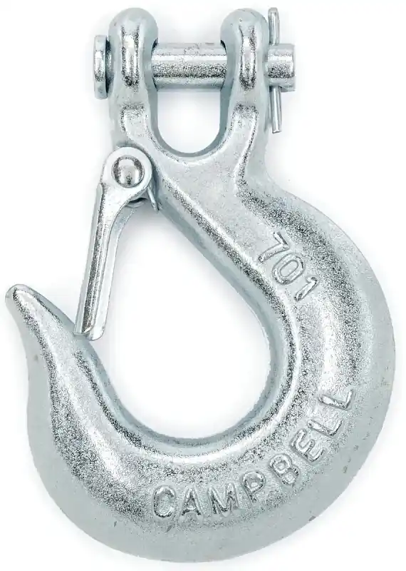 Zinc Clevis Slip Hook With Latch, 3/8 In.