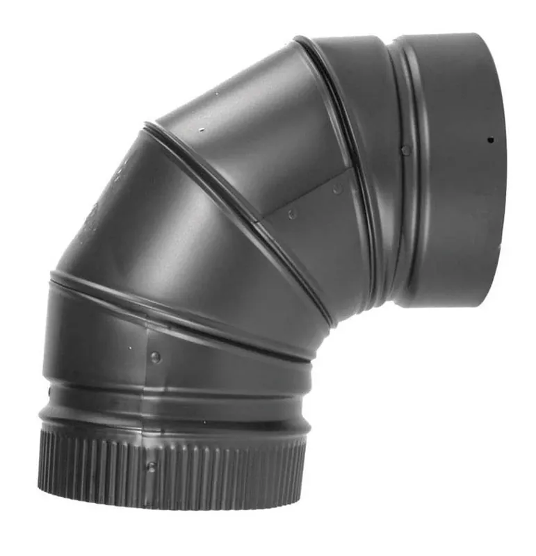 Selkirk Metalbestos 266230 6-inch 90 Degree Elbow Matte Black