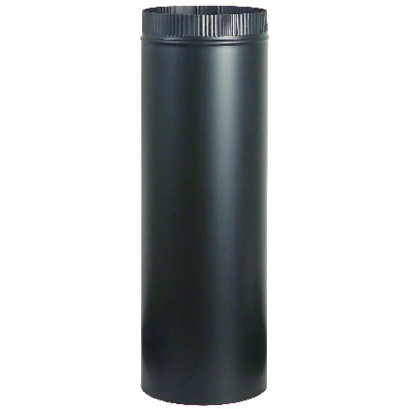 Stove Pipe, Black, 24 Gauge, 7 X 24 In.