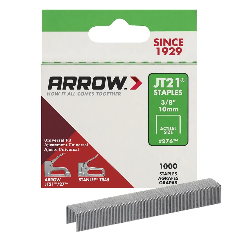 Jt21 7/16 In. W X 3/8 In. L 23 Ga. Wide Crown Light Duty Staples 1000 Pk